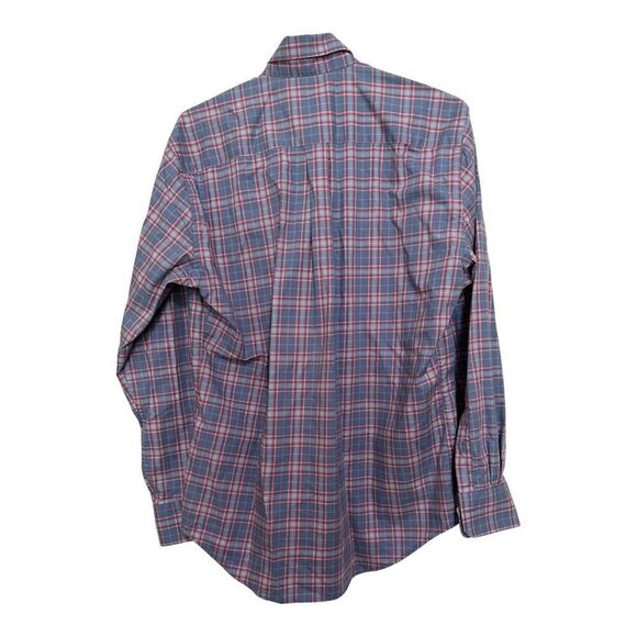 Peter Millar | Mens Plaid Long Sleeve Button Down Cotton Blend Golfing Shirt | M - Picture 3 of 5